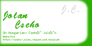 jolan cseho business card